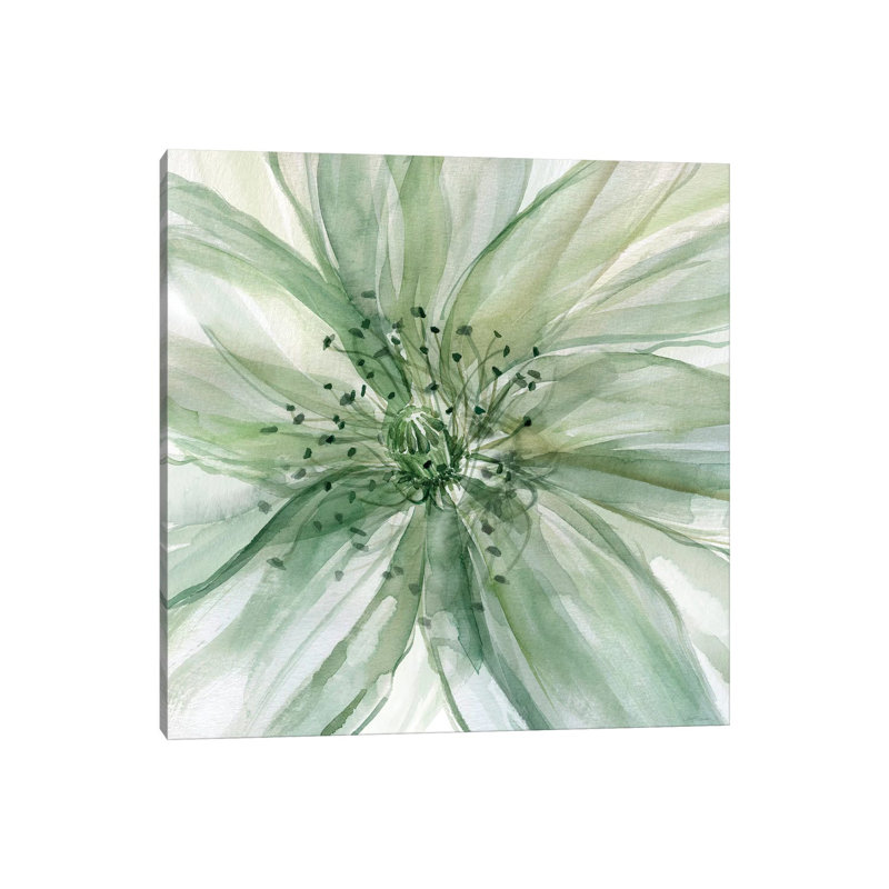 «Macro Sage Flower II», estampe numérique sur toile tendue, H 26 po x l 26 po x P 1,5 po, Toile tendue