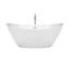 Baignoire de trempage autoportante en acrylique avec robinet 66 po. X 32 po. Dorrit-136424731-108352003-136428841