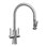 Industrial 2-Handle Lever Spray Pull-Down Kitchen Faucet