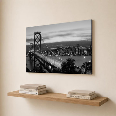 «Bay Bridge at Dusk» par Galaxy Of Graphic - impression sur toile