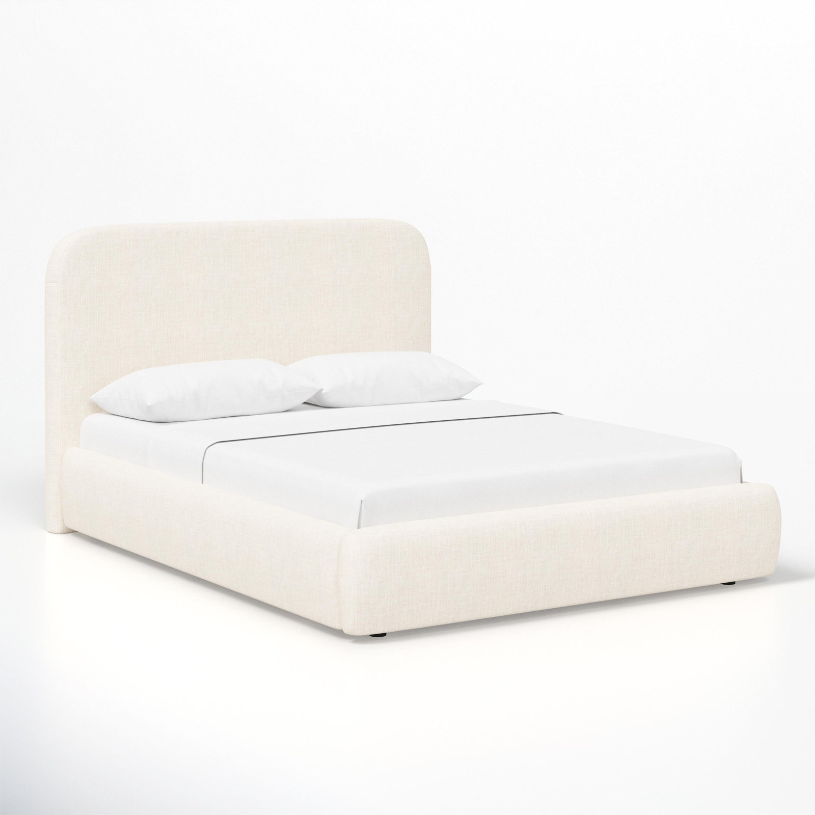 Daphne 46" Platform Bed, Cream, Full / Double
