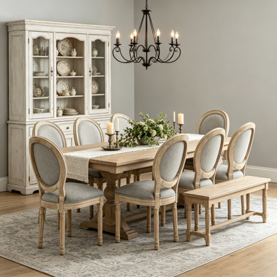 Fornear 20.25'' H Seat Height King Louis Back Solid Wood Dining Chairs