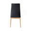 Ensemble de 2 chaises d'appoint Raquan en cuir noir et finition noyer