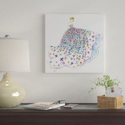 « fleur papillon de la commode », impression sur toile