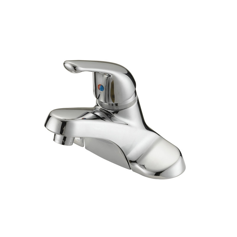 Chrome Single-Handle Centerset Bathroom Faucet