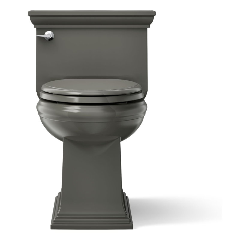 Memoirs Stately Comfort Height 1.28 gpf One-piece Compact Elongated Toilet, Thunder Gray