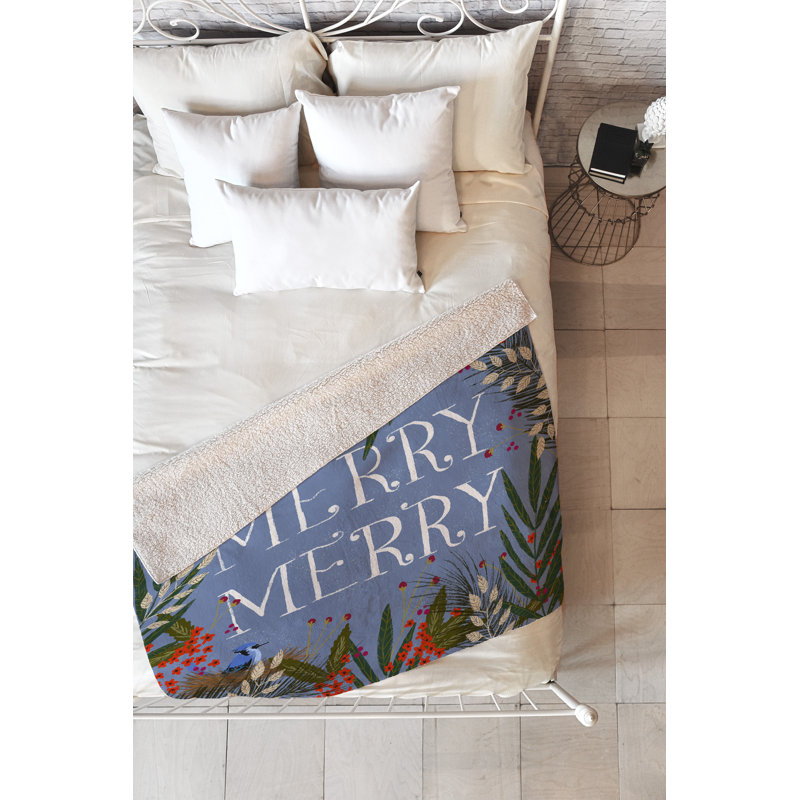 Jeté en couronne joy laforme christmas merry merry, l 50 po x L 60 po