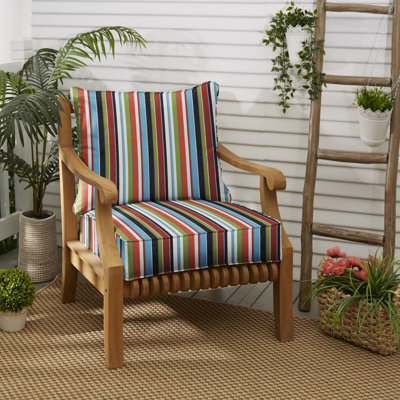 Carousel Confetti Indoor/Outdoor Sunbrella Lounge Chair Cushion by Rosecliff Heights