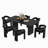 Double Pedestal Dining Set with Chairs-1417079162-1417079164