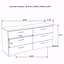 Commode 6 tiroirs, ultrabrillante