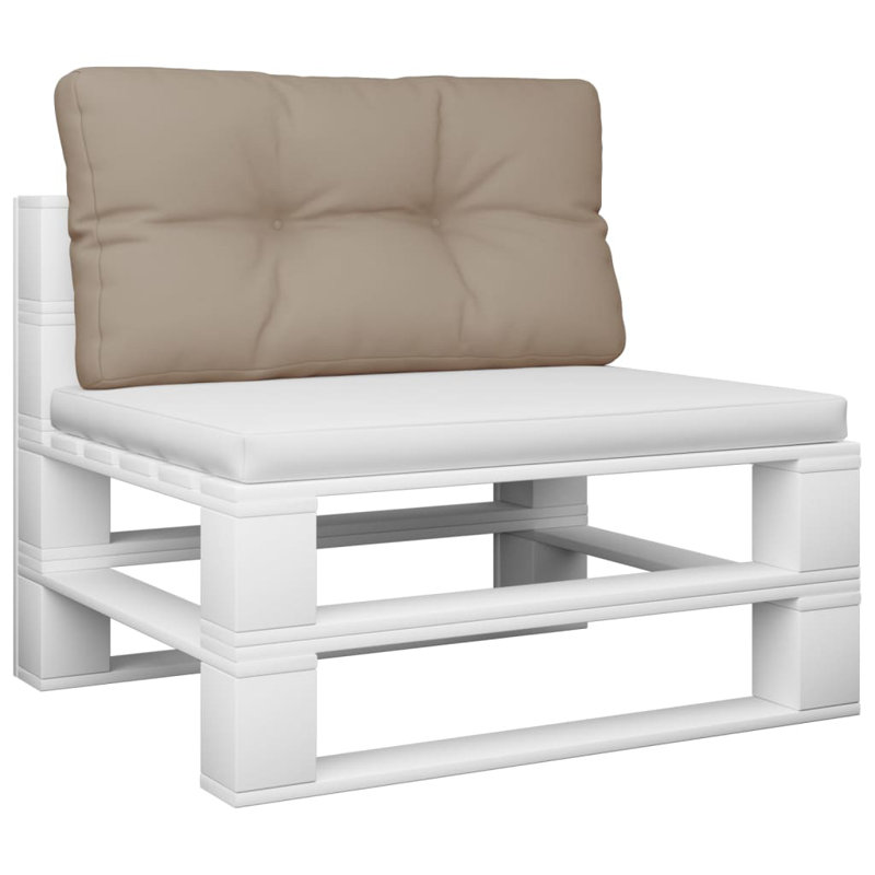 vidaXL Pallet Cushion Taupe 31.5"x15.7"x4.7" Fabric, Taupe, 31.5" H x 15.7" W x 4.7" D