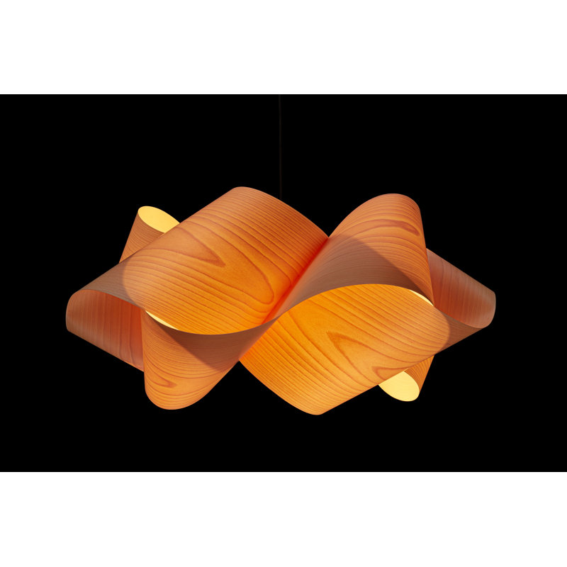 Swirl 1 - Light Pendant, Yellow, Matte White, E26