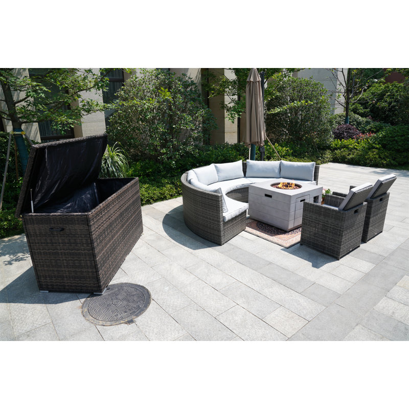 8 - Person Patio Conversation Set with Cushions