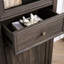 Armoire de rangement classique en verre avec tiroir pour la cuisine - Grand salon, cuisine et salle à manger