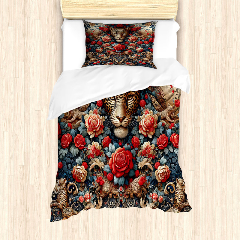Leopard Duvet Cover, Twin Duvet Cover + 1 Standard Shams