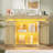 47.24" Sideboard, Modern Style Dining Sideboard, Featuring 3 Drawers And Transparent Glass Doors, With Built-In Led-Lit Display Cabinet, Including Usb Ports, Type-C Ports, And Motion Sensors.-1848830446