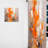 Orange Brown Shattered Realities - Modern Curtain - Velvet Room Darkening - 1 Panel-107826977