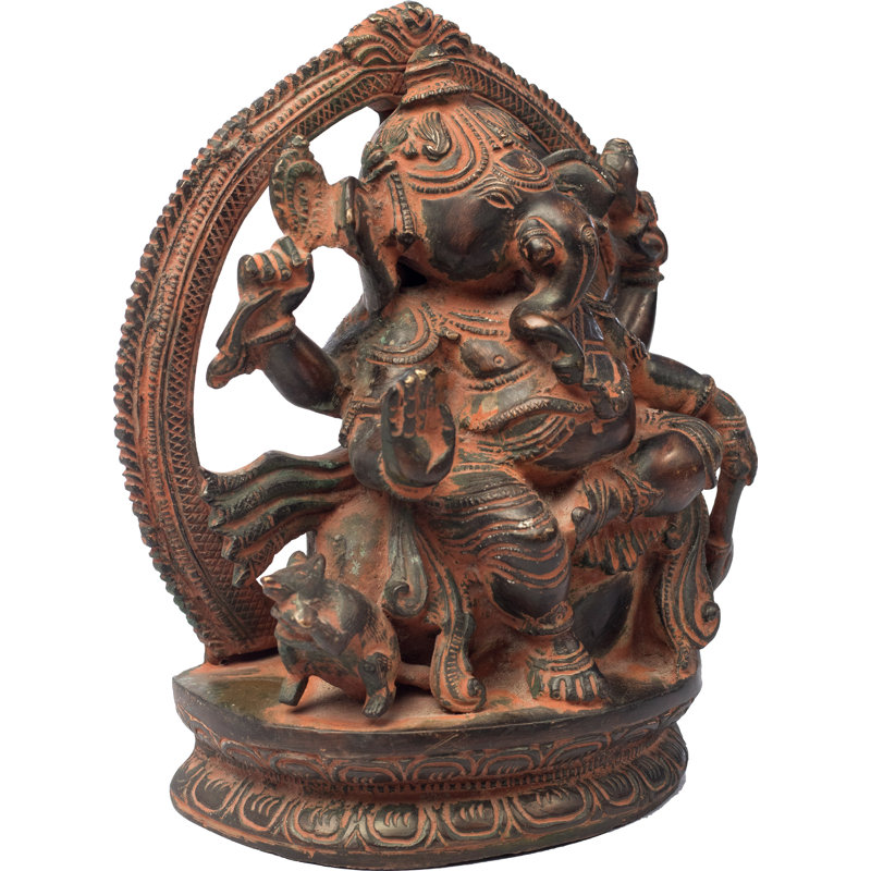 Figurine assise Chaturbhuja Ganesha
