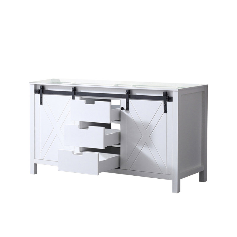Meuble-lavabo blanc 60 po X P 22 po D, Blanc
