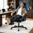 Adjustable Reclining Ergonomic Faux Leather Swiveling PC & Racing Game Chair-1182235688