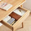 Table de travail en bois naturel - Chêne massif avec coiffeuse 100% robuste pour la chambre à coucher