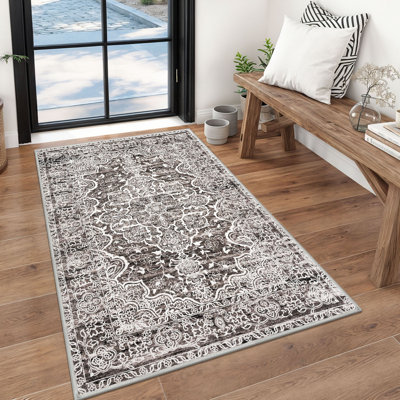 Tapis lavables à la machine avec envers en caoutchouc pour le salon