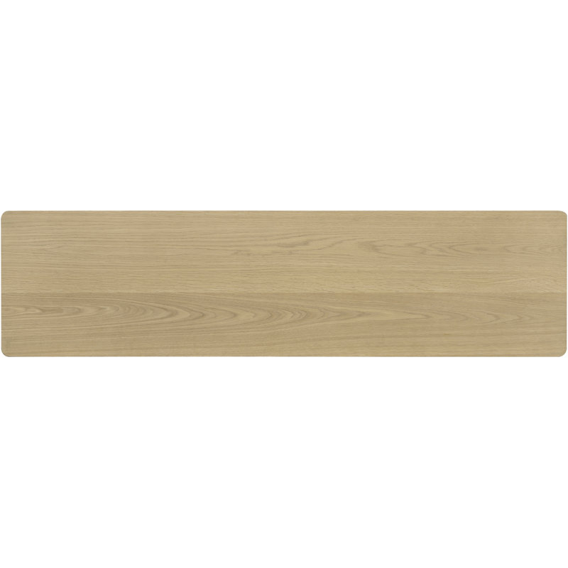 Paro Modern Console Table, Oak Wood/Beige