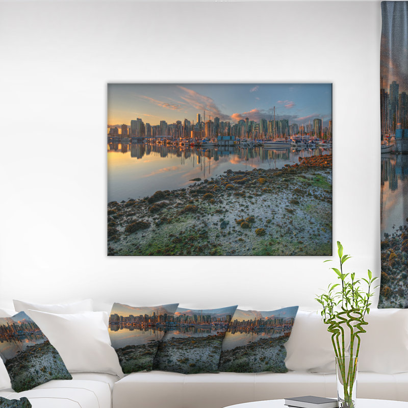 « magnifique », reproduction de photo sur toile tendue, "magnifique du soleil à vancouver, H 30 po x l 40 po