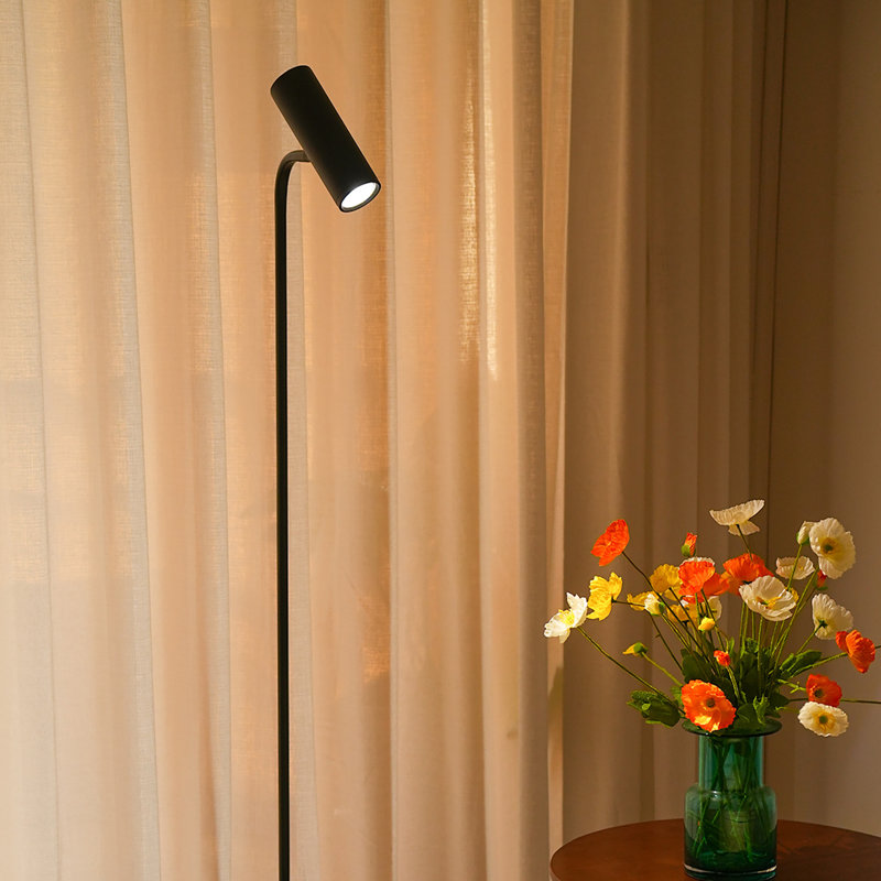 61.02'' Black LED Arched Floor Lamp