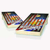 2' X 4' Back To Back World War Champs Cornhole Set With Case & Lights