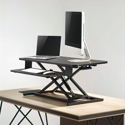 Adjustable Metal Base Standing Desk Converter