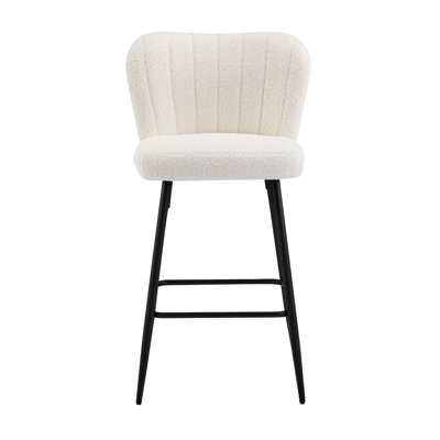Lauterbach Upholstered Counter Stool with Metal Frame