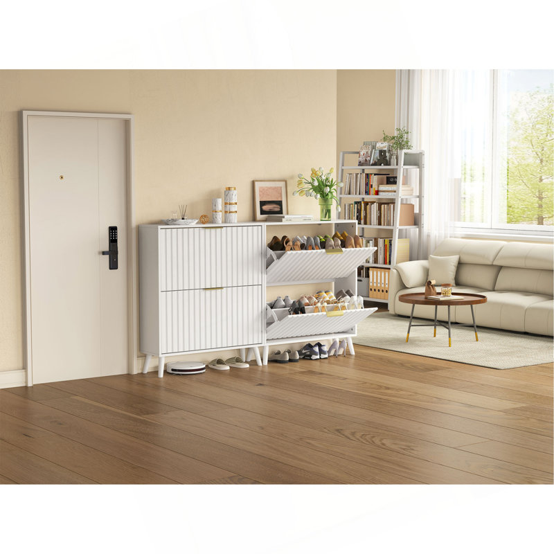 Organisateur de seau de basculement efficace, conception étroite et peu encombrante, matériaux de qualité supérieure avec pieds en bois massif, ensemble de sécurité anti-basculement, solution de rangement polyvalente pour la maison
