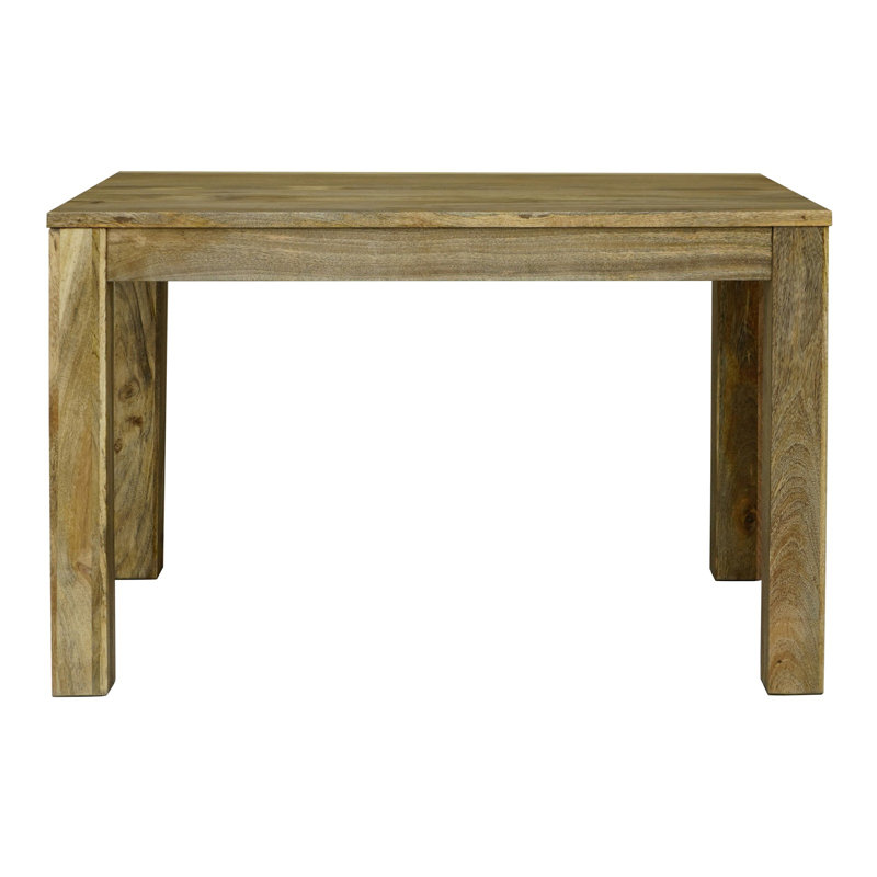 Munnar Solid Wood Top Metal Base Dining Table, Light Mango, 76cm H x 175cm W x 90cm D
