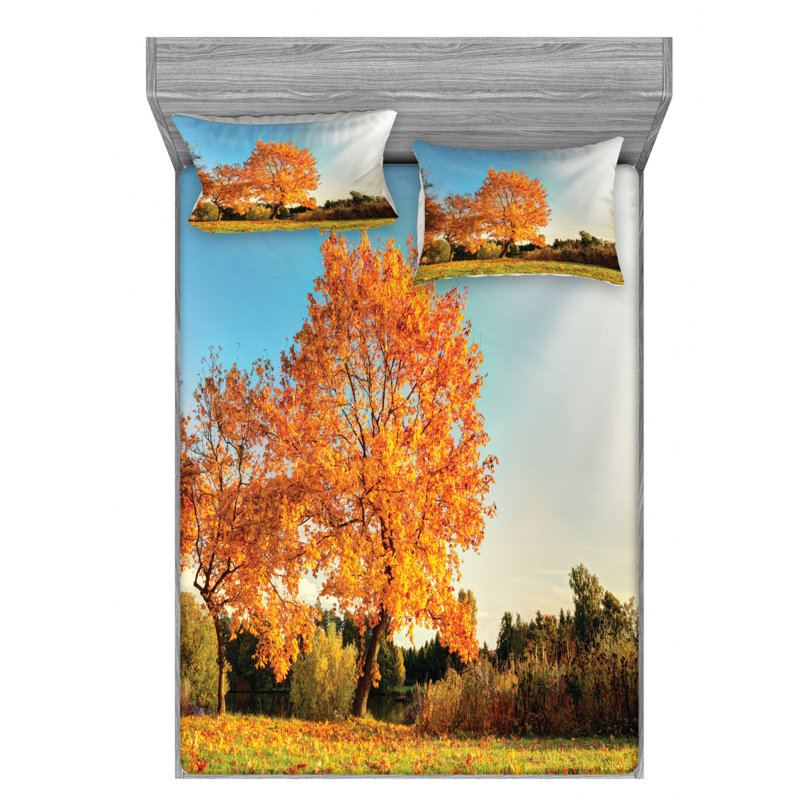 Microfiber Sheet Set, Queen Sheet Set with Fitted Sheet