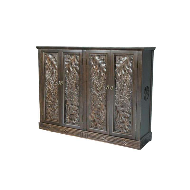 Armoire d'appoint en bois massif simple grande capacité Simple, Brun