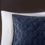 Couette en velours bleu marine - Grand lit/grand lit avec rembourrage en coton, 3 pièces, extra chaude et douce au toucher