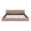 Lit plateforme tapissier très grand californien avec tête de lit, tissu chenille, structure solide et sans sommier, rose-1584997636