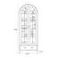 Bois blanc massif + vitrines en verre
