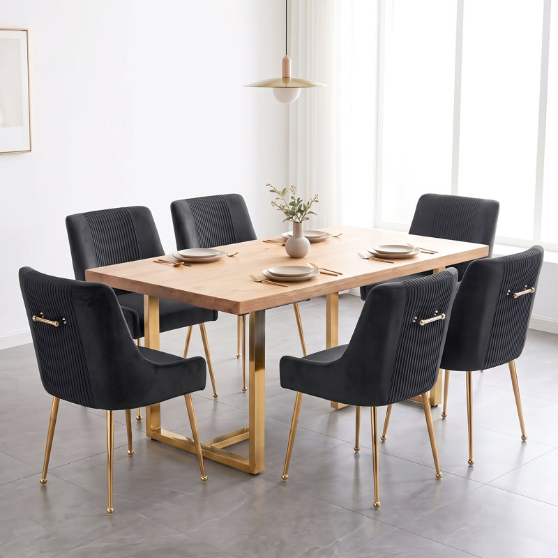 Chaise d'appoint Elian, 6, Noir, noir, noir, noir