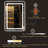 Rectangular Frameless Anti-Fog LED Light Wall Bathroom Vanity Mirror-111854488