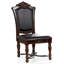 Ensemble de 2 chaises d'appoint en bois à garniture cloutée de 46,88 po de hauteur Wyndmoor