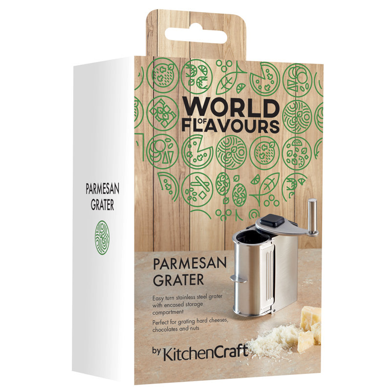 World of Flavours Italian Stainless Steel Parmesan Grater