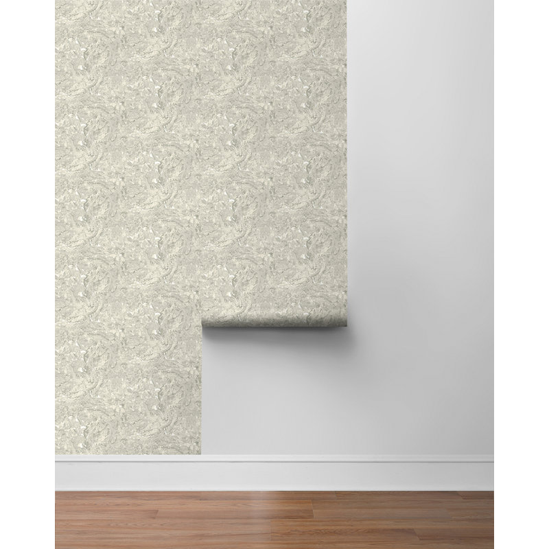 Tommy Bahama Cork Harbor 18' L x 20.5" W Peel and Stick Wallpaper Roll, Silver