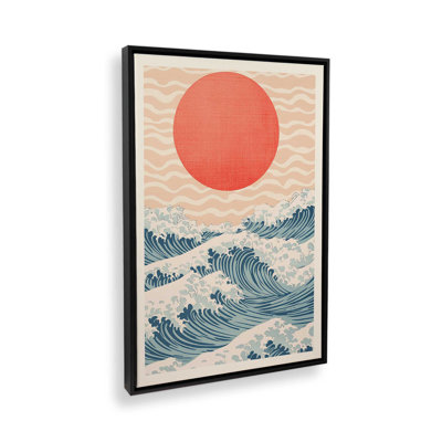 Crimson Ripple Canvas Print in a Frame