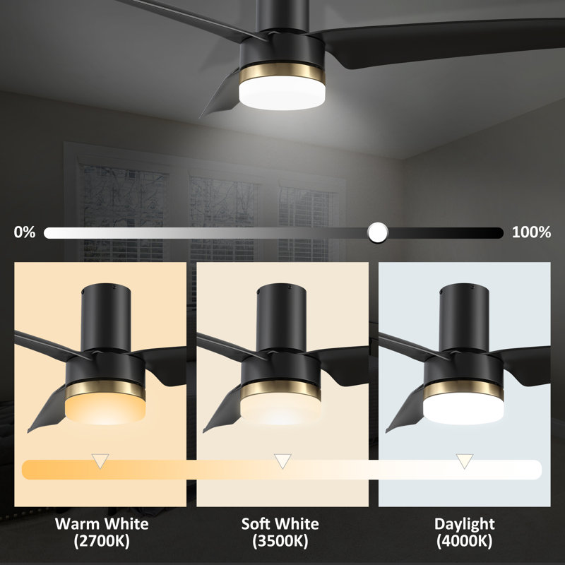 Ventilateur de plafond intelligent avec lumière Elauna