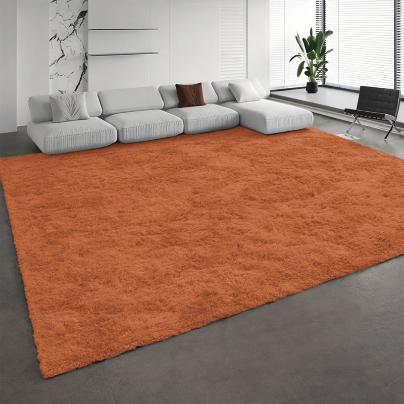 Solid Colour Shag Area Rug, Runner 80 x 300 cm