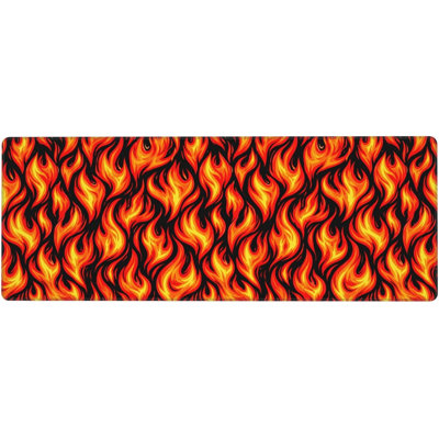 Tapis de souris Fire, grand tapis de bureau Fire, tapis de clavier de jeu XL, base en caoutchouc antidérapante, protection de bureau étendue pour l'école, la maison et le bureau (pour femmes), 40 x 80 cm