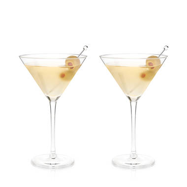 Classic Martini Glasses 9 Oz Premium Elegant Tall Stemmed Crystal