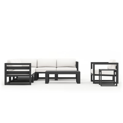 Ensemble de conversation modulaire 4 pièces avec coussins Sunbrella® Smith
